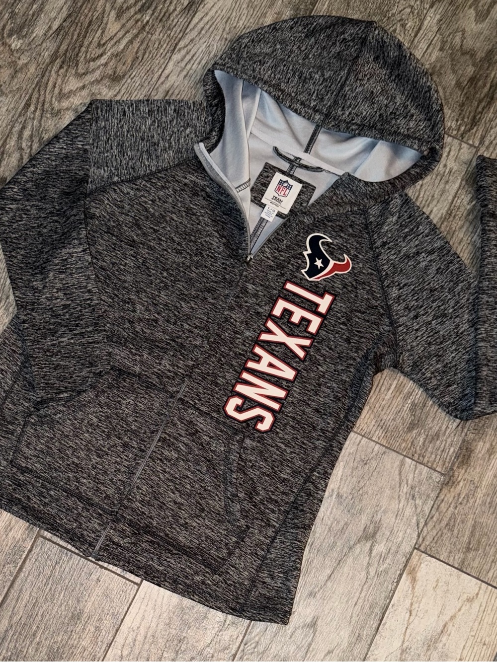 Houston Texans NFL Womens Large Full Zip Performance Hoodie Jacket